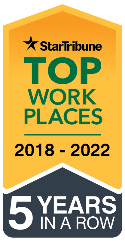 StarTribune Top Work Places 2018-2022 5 Years in a row